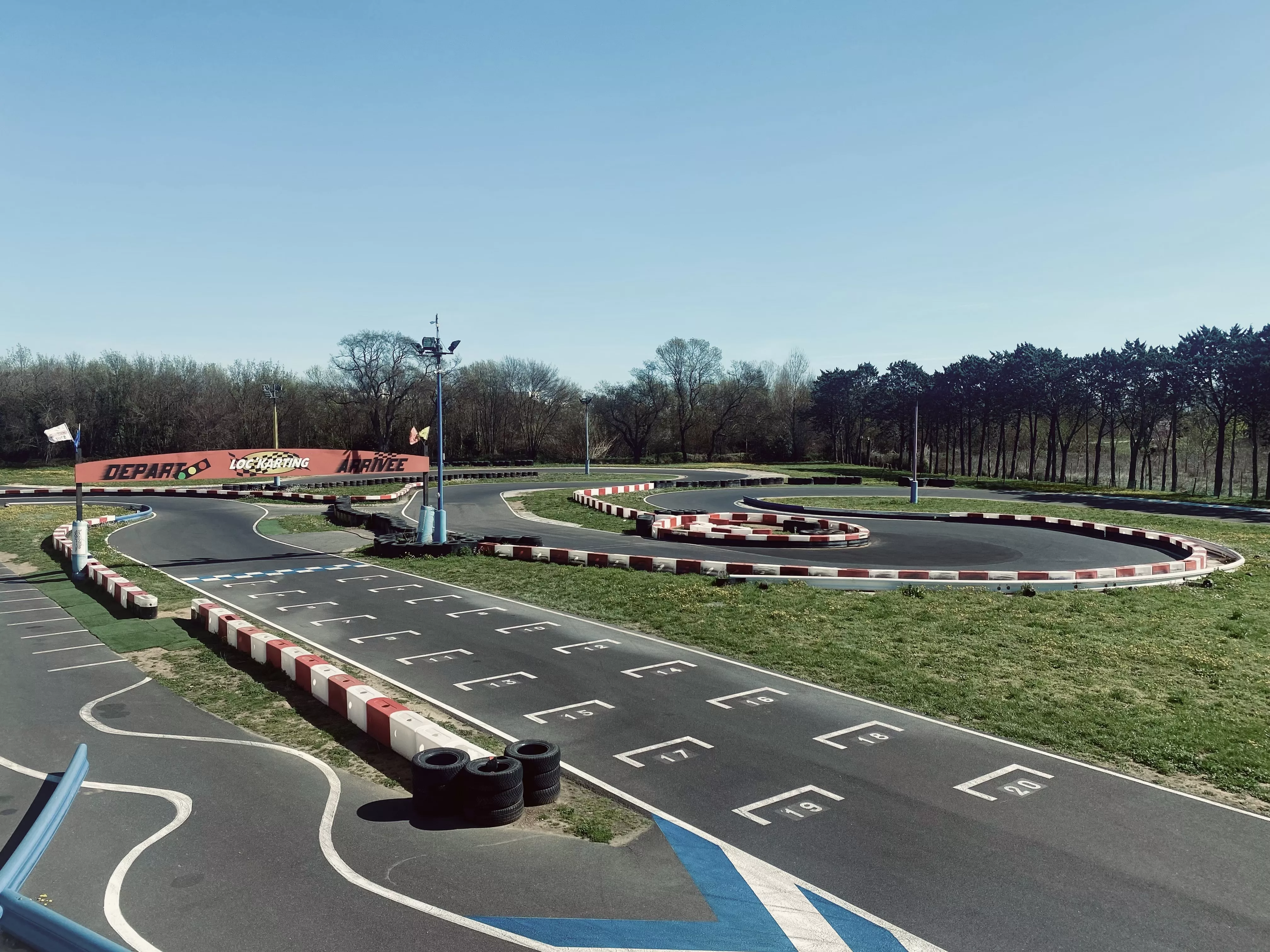 Tracé du circuit de karting de 700 mètres à Pérols, Montpellier
